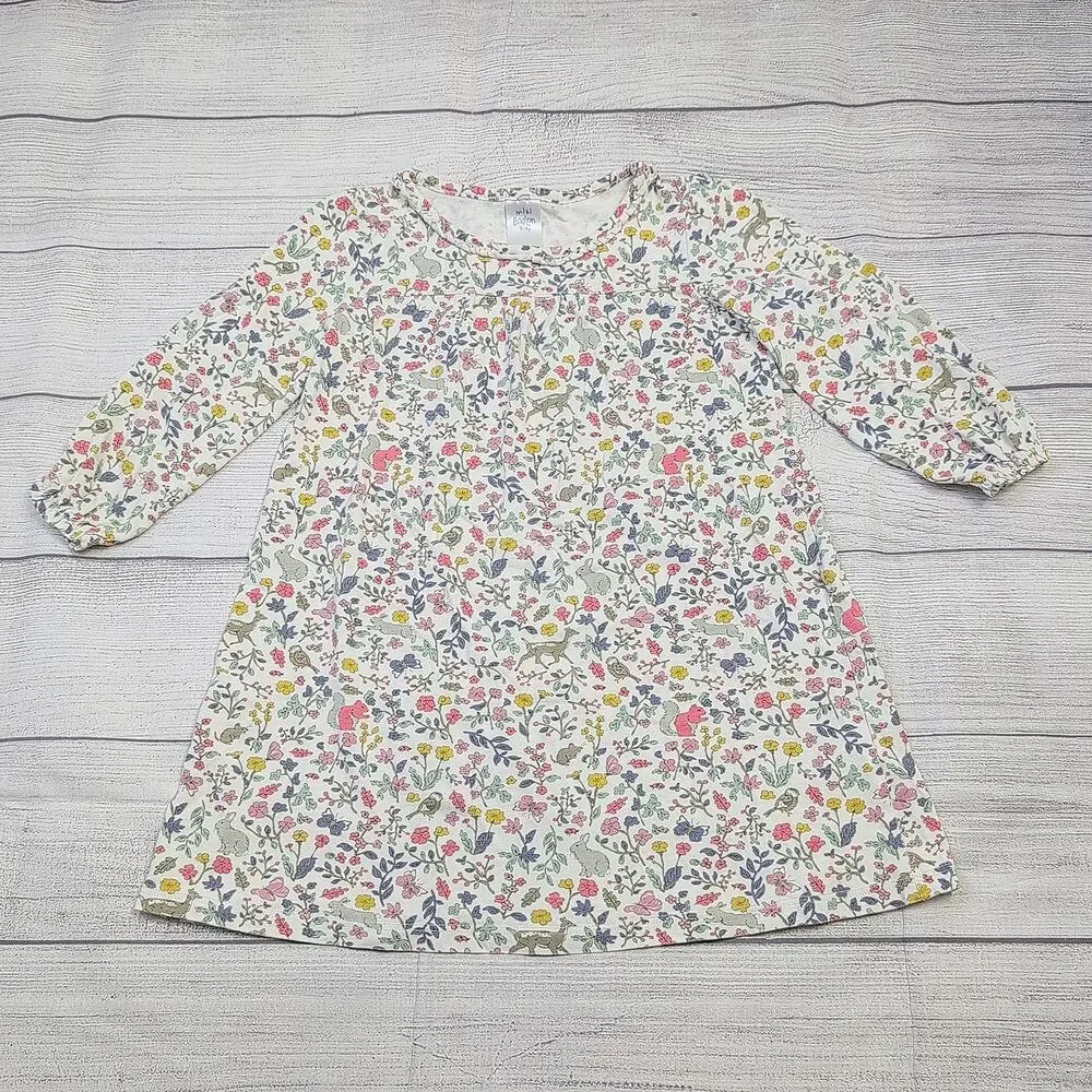 3/4 Mini Boden Woodland Floral Long Sleeve Nightgown